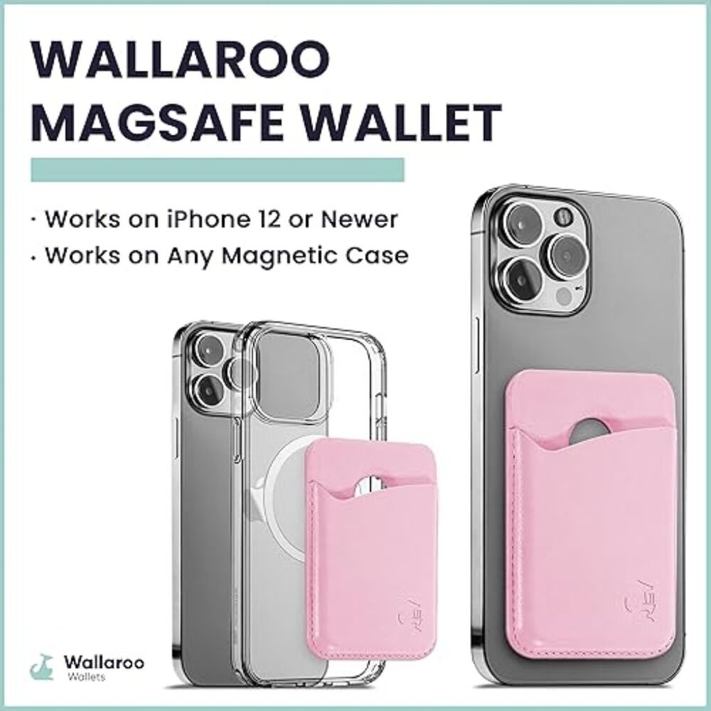 $20 msrp NWT genuine leather magnetic wallet for iphone lavender pink